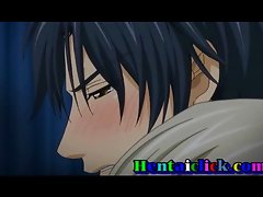Jonge anime merry jongen krijgt loving rukte